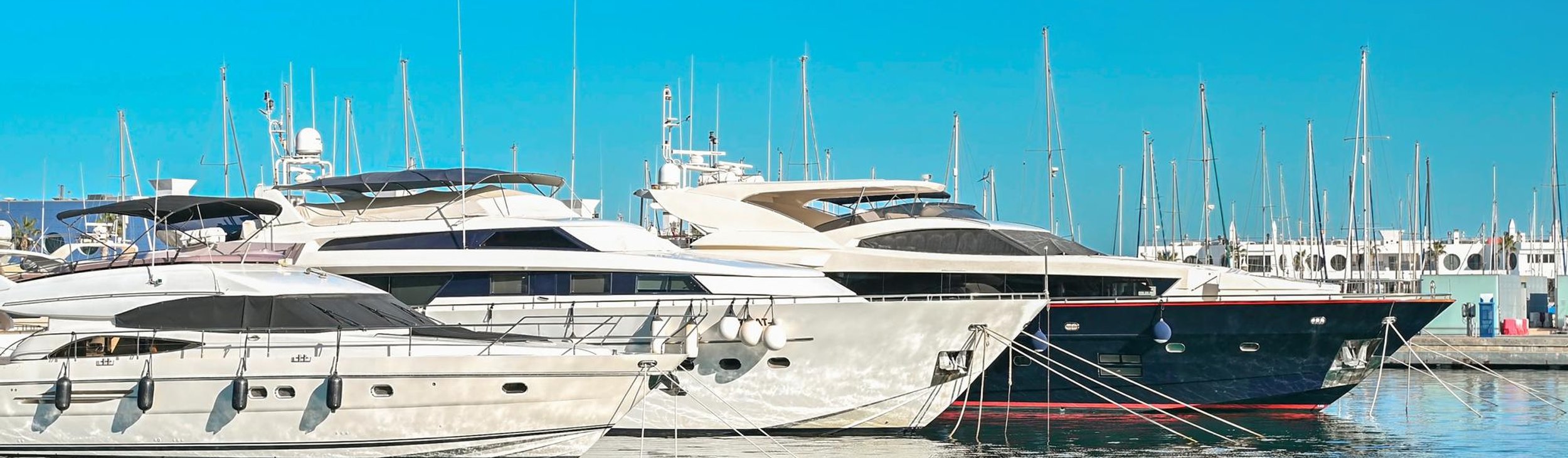 Yachts on the water