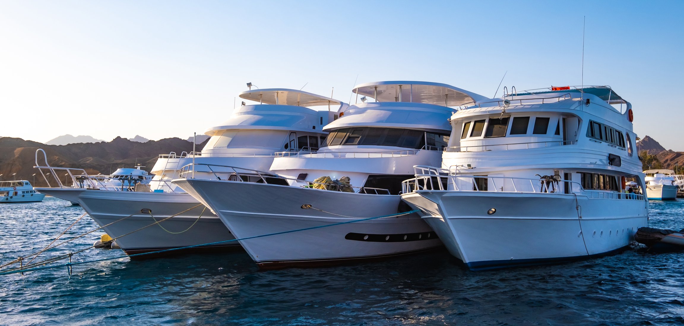 Yachts on the water